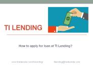 How to apply for loan at TI Lending?