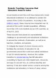 Remote Teaching Concerns that Educators Need to Solve PowerPoint PPT Presentation