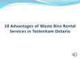 10 Advantages of Waste Bins Rental Services in Tottenham Ontario PowerPoint PPT Presentation