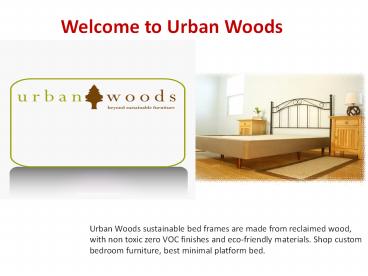 Welcome to Urban Woods