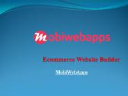 Ecommerce Website Builder | MobiWebApps