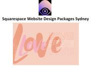 Squarespace Website Design Packages Sydney