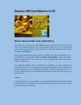 Express Gift Card Balance in Us PowerPoint PPT Presentation