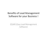 Simple lead management system