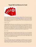 Target Gift Card Balance for Cash PowerPoint PPT Presentation