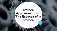 Kitchen Appliances Form the Essence of a Kitchen