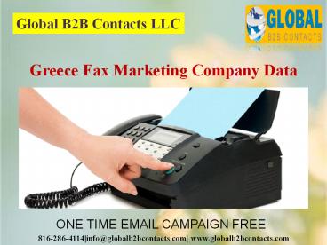 Greece Fax Marketing Company Data
