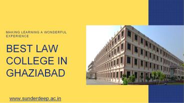 BA LLB Courses in Ghazibad | Law Colleges UP | Sunderdeep Group of Institutions