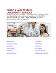 Fabric Testing Lab,Identification,Strength Testing Mumbai, Pune, Nashik, India PowerPoint PPT Presentation