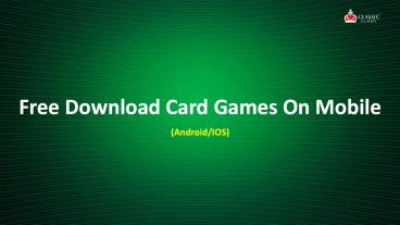 Best Free Download Card Games On Mobile (Android/IOS)