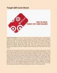 Target Gift Card Check PowerPoint PPT Presentation
