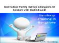 Best Hadoop Training Institute in Bangalore-All Solutions Until You Find a Job! PowerPoint PPT Presentation
