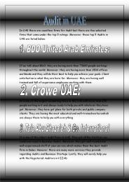 Audit in UAE
