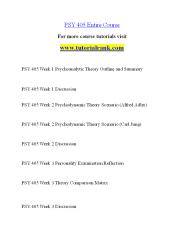 PSY 405 Academic Adviser |tutorialrank.com