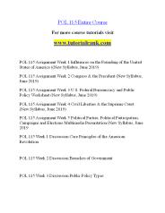 POL 115 Academic Adviser |tutorialrank.com