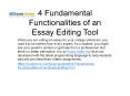 4 Fundamental Functionalities of an Essay Editing Tool PowerPoint PPT Presentation