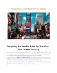 Things To Do In NYC For First Time Visitors PowerPoint PPT Presentation