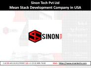 Mean Stack Development Company in USA - Sinon Tech