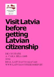 Visit Latvia before getting Latvian citizenship