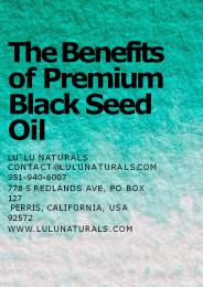 Know The Benefits of Premium Black Seed Oil