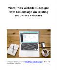 WordPress Website Redesign: How To Redesign An Existing WordPress Website? PowerPoint PPT Presentation