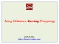 Long Distance Moving Company PowerPoint PPT Presentation