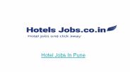 Hotels Jobs In Pune 2020 | Free Registration | Apply Now !!