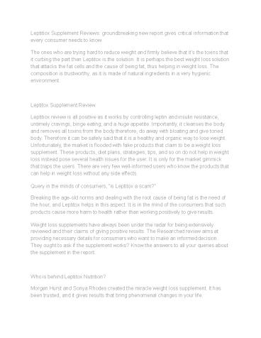 Leptitox Reviews – The News, and Reality About Natural