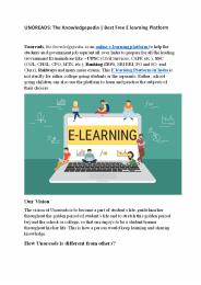 UNOREADS: The Knowledgepedia | Best Free E learning Platform