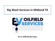 Rig Wash Services Midland, TX