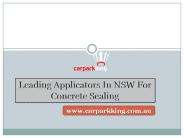 Leading Applicators In NSW For Concrete Sealing