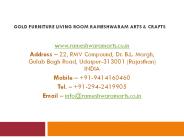 Gold Furniture Living Room Rameshwaram Arts & Crafts