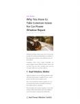 Why You Have to Take Common Issues for Car Power Window Repair PowerPoint PPT Presentation