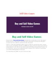 Sell Video Games