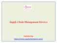 Supply Chain Management Services PowerPoint PPT Presentation