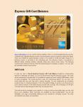 Express Gift Card Balance PowerPoint PPT Presentation
