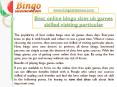 Best online bingo sites uk games skilled visiting particular PowerPoint PPT Presentation