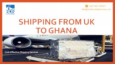 Shipping From UK to Ghana