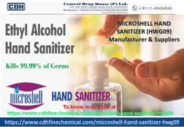 Microshell hand sanitizer