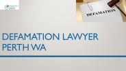 The best defamation lawyer in Perth WA