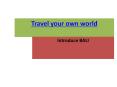 travel your own world PowerPoint PPT Presentation