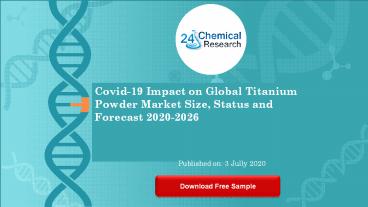 Covid 19 Impact on Global Titanium Powder Market Size, Status and Forecast 2020 2026