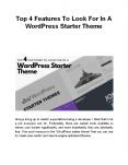 Top 4 Features To Look For In A WordPress Starter Theme PowerPoint PPT Presentation