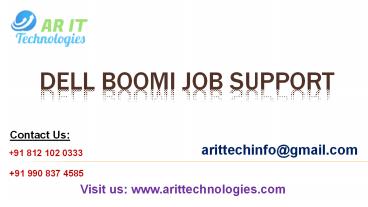 Dell Boomi Job Support | Dell Boomi Online Job Support - AR IT