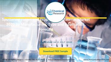 Sputtering Target and Evaporation Material Market 2020 by Manufacturers, Type and Application, Forecast to 2025