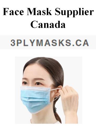 Face Mask Supplier Canada