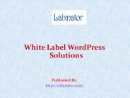 White Label WordPress Solutions