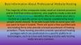 Best Information About Professional Website Hosting PowerPoint PPT Presentation