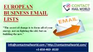 EUROPEAN BUSINESS EMAIL LISTS