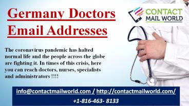 Germany Doctors Email Addresses